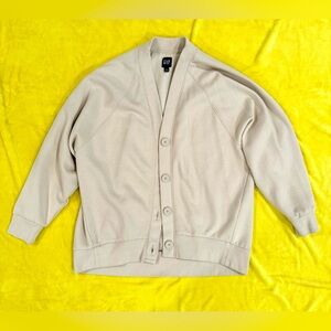 GAP Vintage Soft Oversized Cocoon Cardigan | fleece | Beige Tan